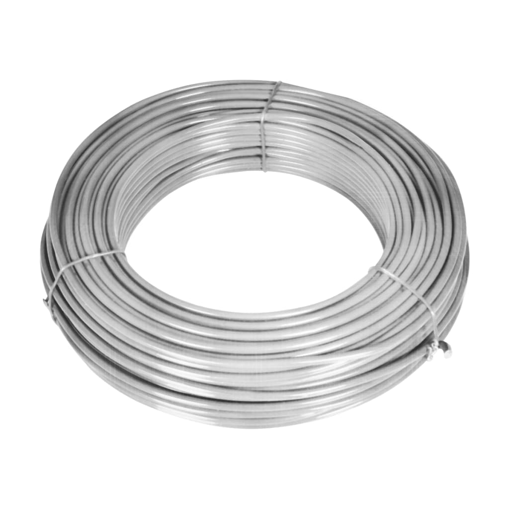 Valla metálica con estacas postes acero galvanizado 15x0,8 m