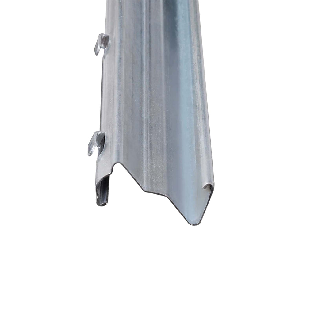 Poste de Valla 10 pcs Plateado 200 cm Acero
