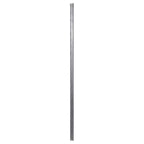 Poste de Valla 10 pcs Plateado 200 cm Acero