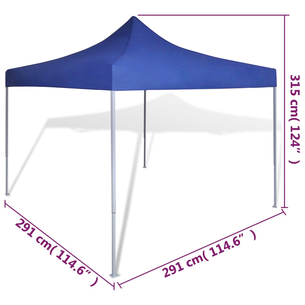 Cenador plegable azul 3x3 m
