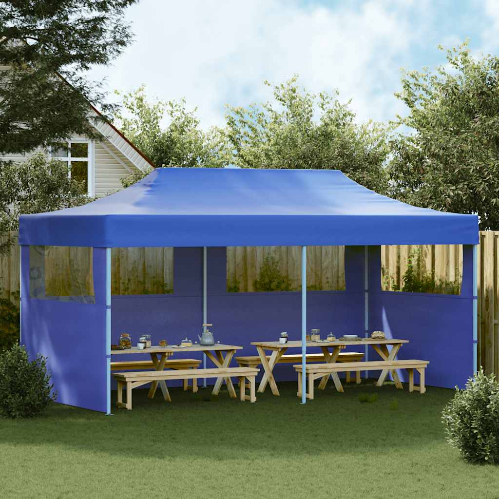 Carpa plegable pop-up azul 3x6 m