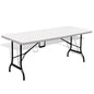 Mesa de jardín plegable HDPE blanca 180x75x74 cm