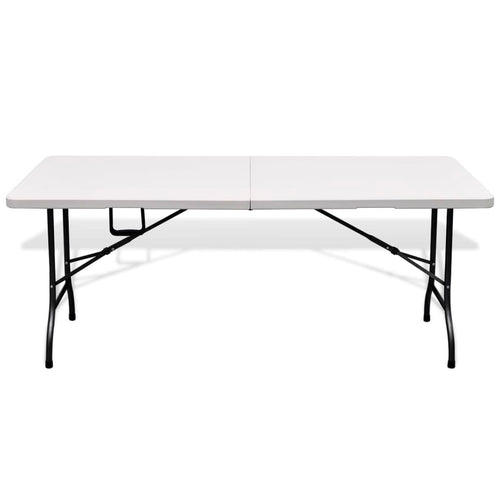 White HDPE folding garden table 180x75x74 cm