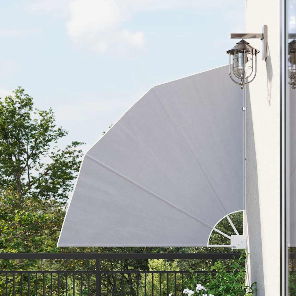 Cream 140x140 cm Foldable Balcony Side Awning
