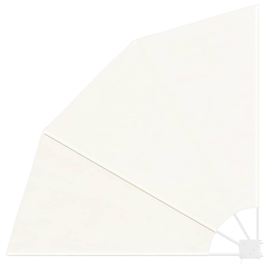 Toldo lateral plegable de balcón color crema 140x140 cm