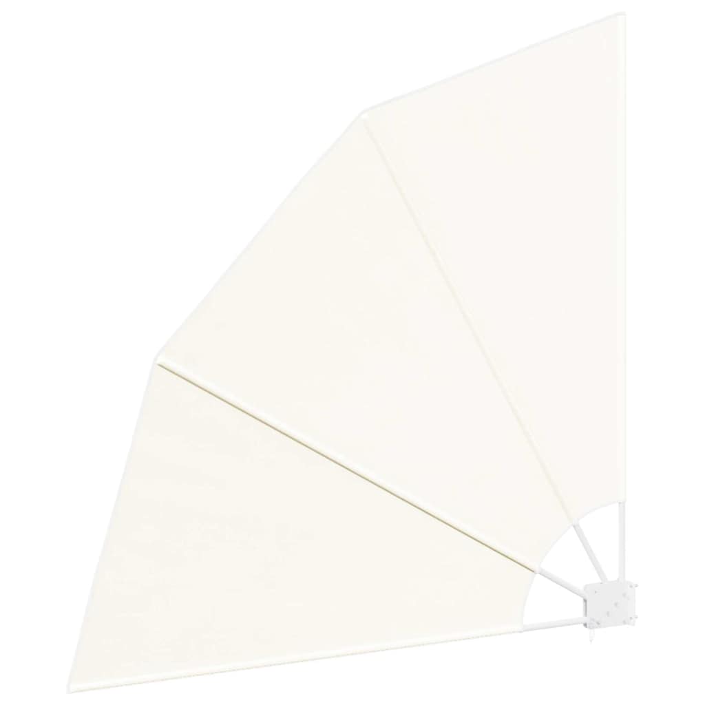Toldo lateral plegable de balcón color crema 140x140 cm