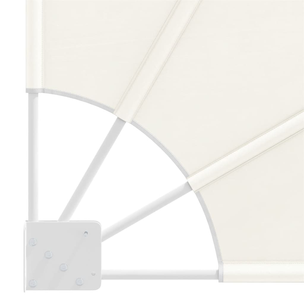 Toldo lateral plegable de balcón color crema 140x140 cm