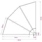 Toldo lateral plegable de balcón color crema 140x140 cm