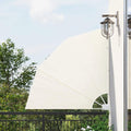Toldo lateral plegable de balcón color crema 140x140 cm