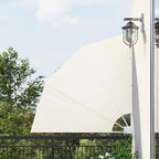 Toldo lateral plegable de balcón color crema 140x140 cm