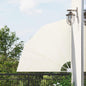 Toldo lateral plegable de balcón color crema 140x140 cm