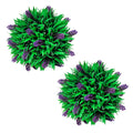 Juego de 2 bolas de boj artificial con lavanda 28 cm
