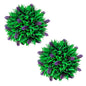 Set of 2 Artificial Boxwood and Lavender Balls 28 cm