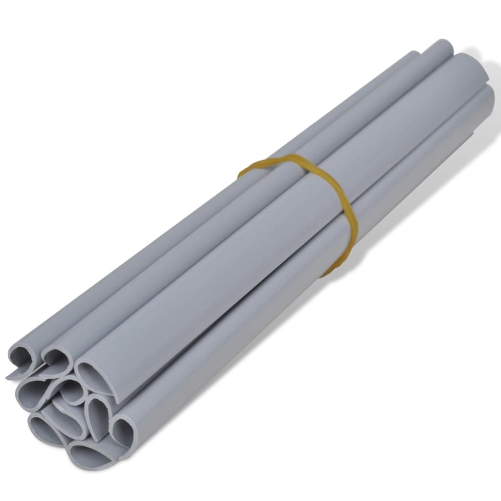 Panel de valla de PVC gris claro 70x0,19 m