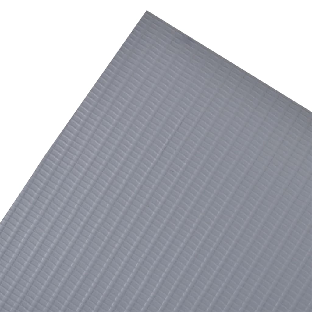 Panel de valla de PVC gris claro 70x0,19 m
