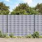 Panel de valla de PVC gris claro 70x0,19 m
