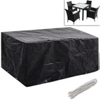 Cubierta de muebles de jardín forma L 12 ojales 250x250x90 cm