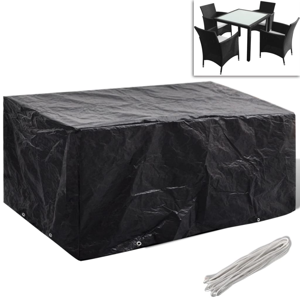 Cubierta de muebles de jardín forma L 12 ojales 250x250x90 cm