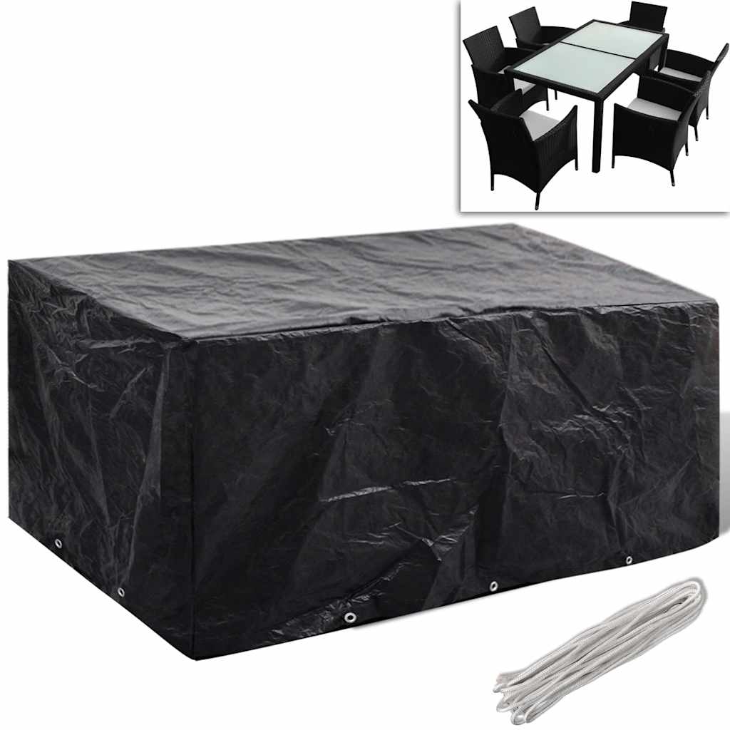 Cubierta de muebles de jardín forma L 12 ojales 250x250x90 cm