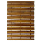 Alfombra de acacia para el baño, 80 x 50 cm