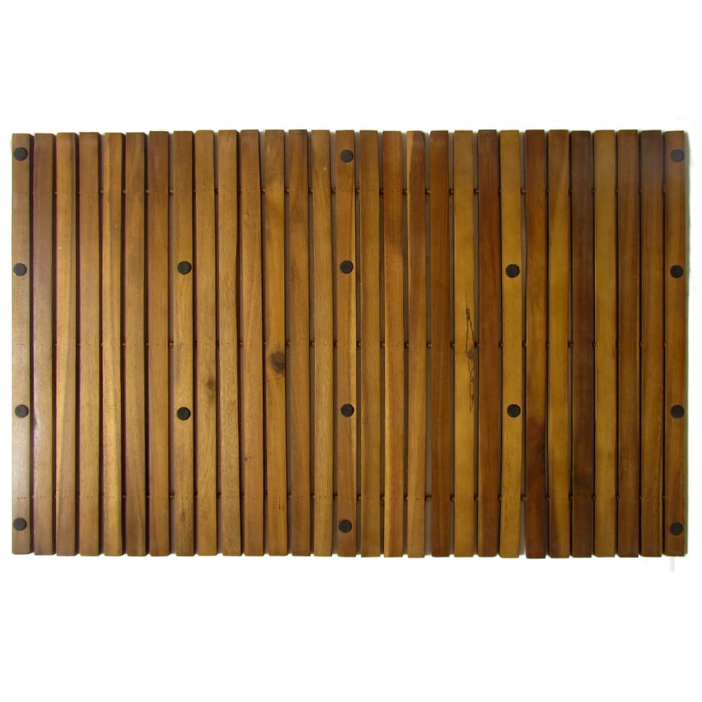 Alfombra de acacia para el baño, 80 x 50 cm
