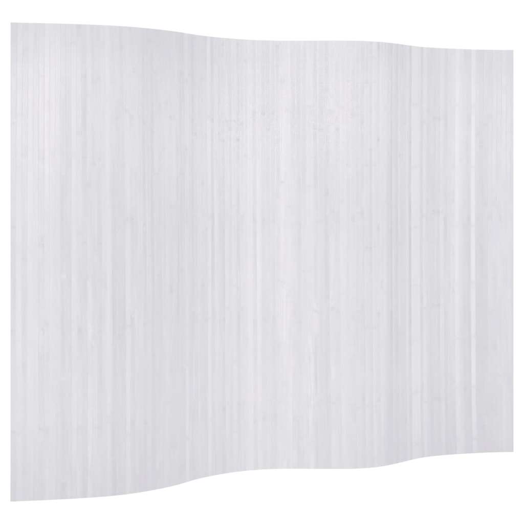Biombo divisor bambú blanco ancho 250 cm alto 165 cm