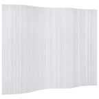 Biombo divisor bambú blanco ancho 250 cm alto 165 cm