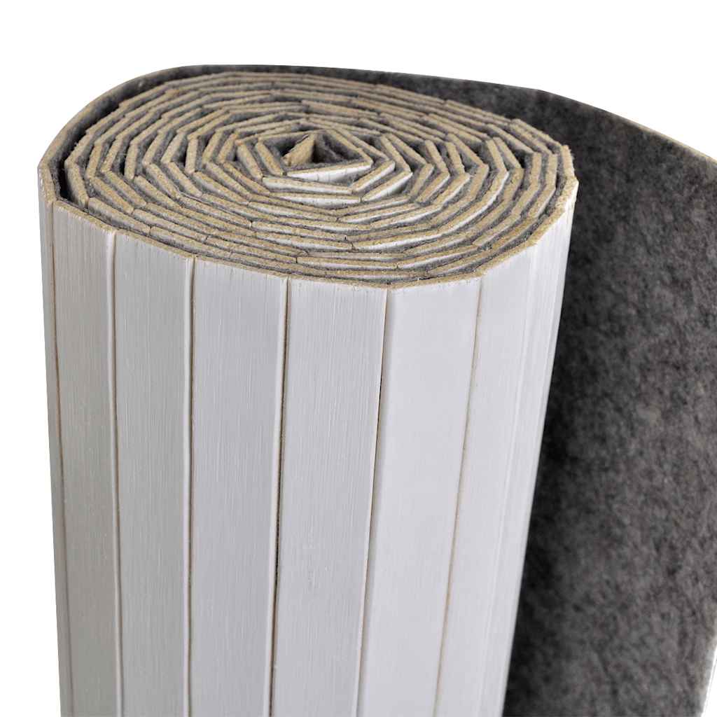 Biombo divisor bambú blanco ancho 250 cm alto 165 cm