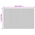 Biombo divisor bambú blanco ancho 250 cm alto 165 cm