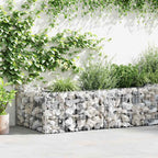 Jardinera de gaviones de acero 120x120x20 cm