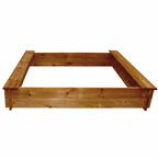 Arenero de jardín para niños cuadrado de madera