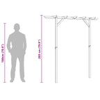 Pérgola de jardín de madera 205x40x203 cm