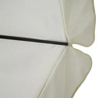 Sombrilla de jardín con base portátil aluminio blanco