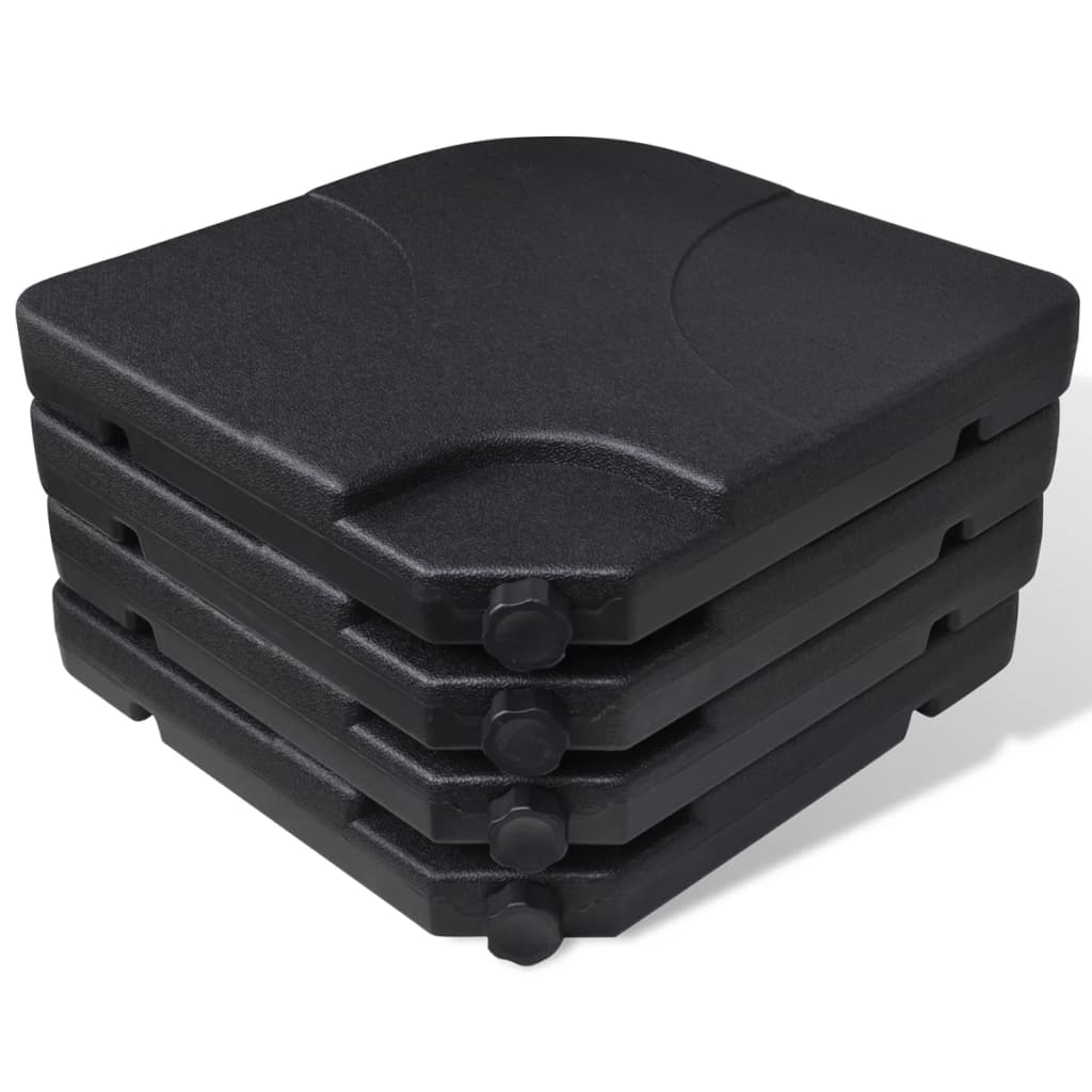 Sombrilla de jardín con base portátil aluminio blanco