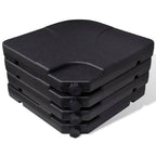 Sombrilla de jardín con base portátil aluminio blanco
