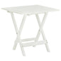 Mesa terraza bistró madera maciza de acacia blanco 46x46x47 cm
