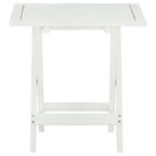 Mesa terraza bistró madera maciza de acacia blanco 46x46x47 cm
