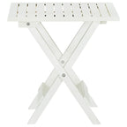Mesa terraza bistró madera maciza de acacia blanco 46x46x47 cm