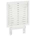 Mesa terraza bistró madera maciza de acacia blanco 46x46x47 cm