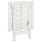 Mesa terraza bistró madera maciza de acacia blanco 46x46x47 cm