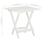 Mesa terraza bistró madera maciza de acacia blanco 46x46x47 cm