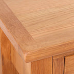 Mesa consola con 2 cajones madera maciza de roble 83x30x73 cm