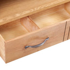 Mueble para TV con cajones madera maciza de roble 88x42x46 cm