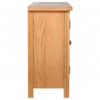 Aparador grande 3 cajones madera maciza roble 110x33,5x70 cm