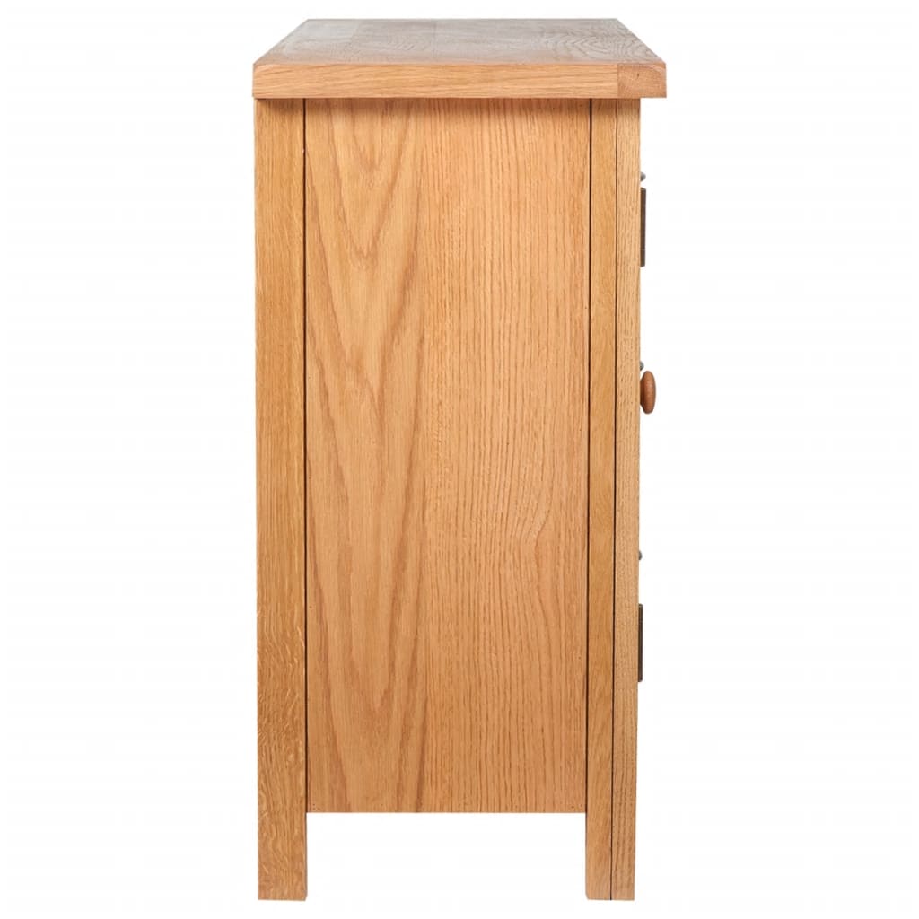 Aparador grande 3 cajones madera maciza roble 110x33,5x70 cm