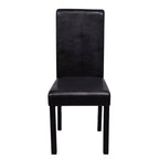 Sillas de comedor 4 unidades cuero sintético negro