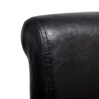 Sillas de comedor 4 unidades cuero sintético negro