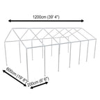 Estructura de toldo de aceros para eventos, 12 x 6 cm