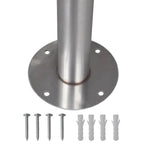 Buzón con soporte de acero inoxidable