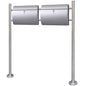 2 buzones con soporte de acero inoxidable